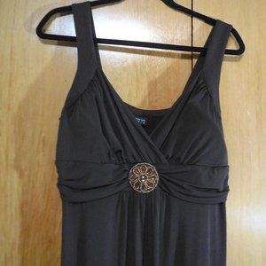3 for $24, Enfocus Studio, chocolate brown, empire waist maxi dress